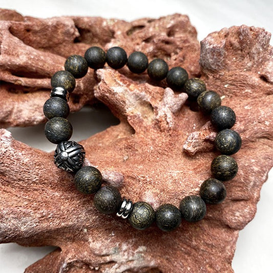 Bracelet Homme Pierre Naturelle Et Acier