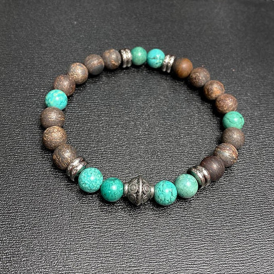 Bracelet Homme Pierre Naturelle Et Acier
