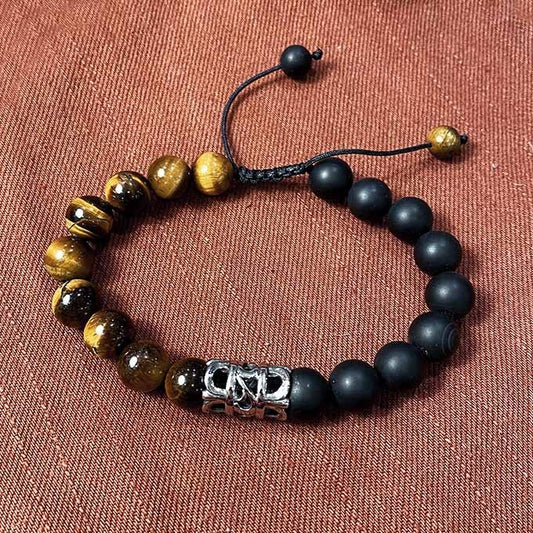 Bracelet Homme Pierre Naturelle Et Acier
