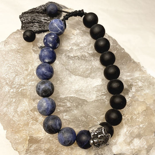 Bracelet Homme Pierre Naturelle Et Acier