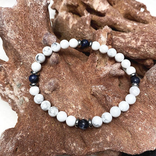 Bracelet Homme Pierre Naturelle Et Acier