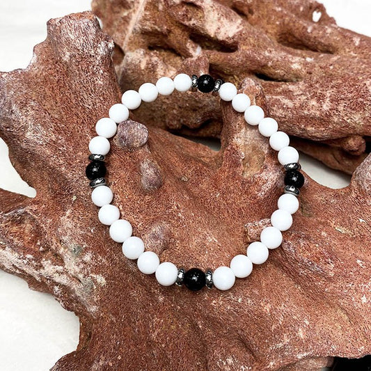 Bracelet Homme Pierre Naturelle Et Acier
