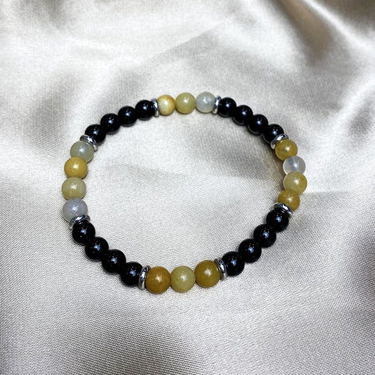 Bracelet Homme Pierre Naturelle Et Acier