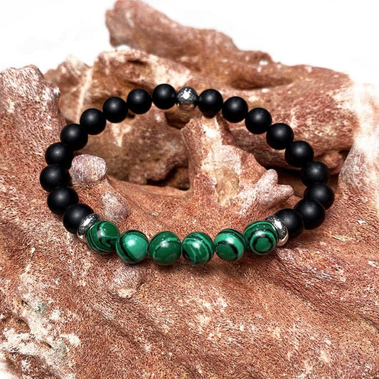 Bracelet Homme en pierre naturelle et acier