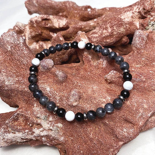 Bracelet Homme Pierre Naturelle Et Acier
