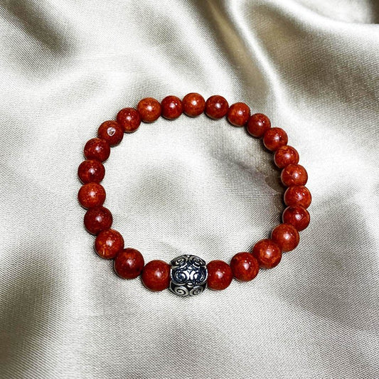 Bracelet Homme Pierre Naturelle Et Acier Inoxydable