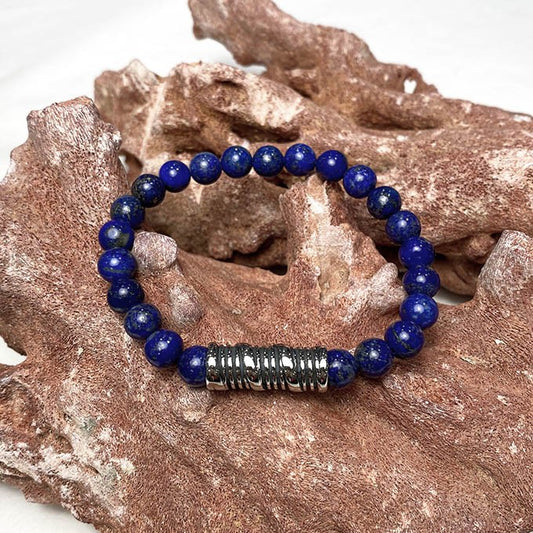 Bracelet Homme Pierre Naturelle Et Acier