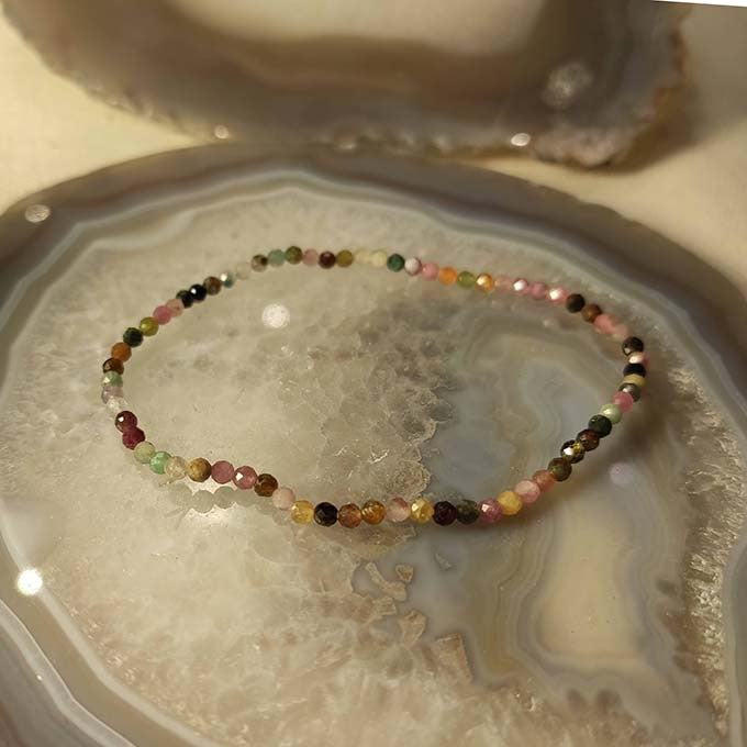Bracelet Pierre Tourmaline Facettée