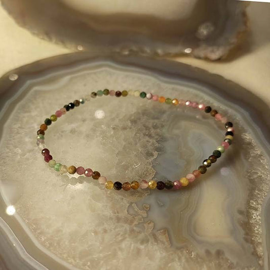 Bracelet Pierre Tourmaline Facettée