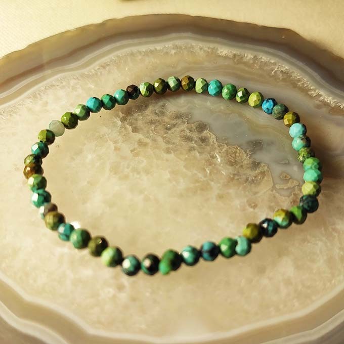 Bracelet Pierre Naturelle Turquoise Facettée