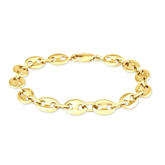 Bracelet Graine De Café Acier Inoxydable Doré 9Mm