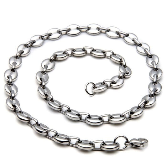 Collier Graine De Café Acier Inoxydable 7Mm