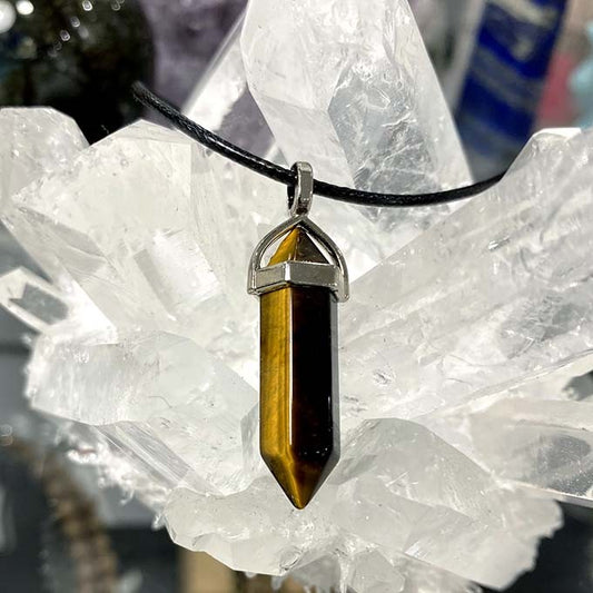 Pendentif  Pique En Oeil De Tigre