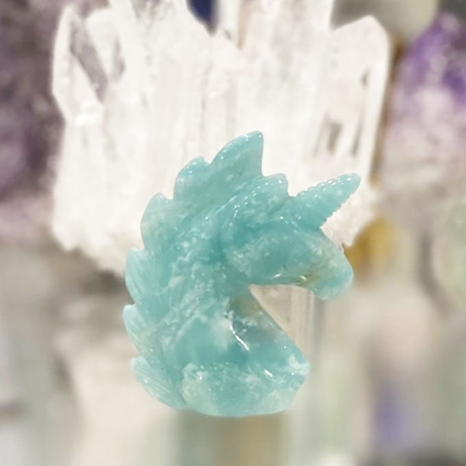 Licorne Objet Décoratif En Amazonite
