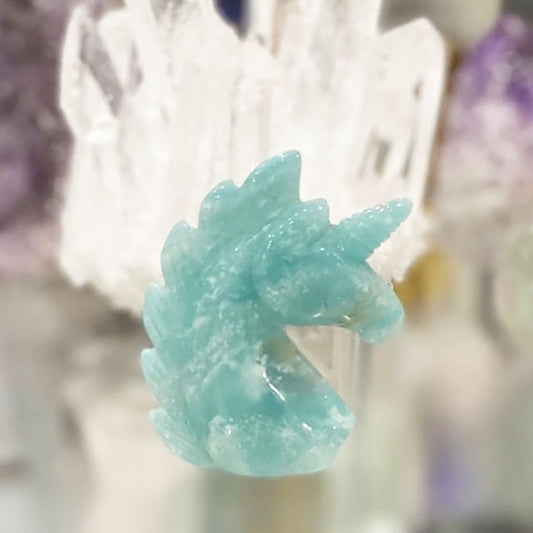 Licorne Objet Décoratif En Amazonite