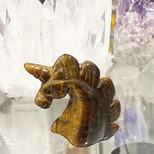 Licorne Objet Décoratif En Oeil De Tigre