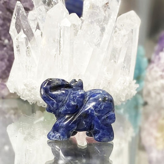 Eléphant Objet Décoratif En Sodalite