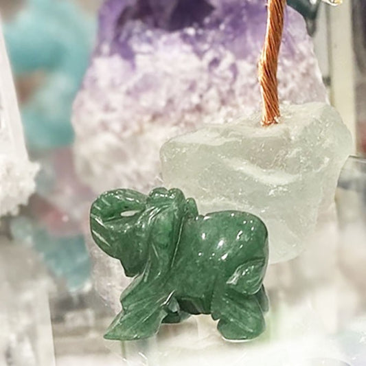 Eléphant Objet Décoratif En Aventurine