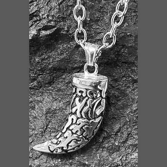 Pendentif Acier Inoxydable Gothique Corne