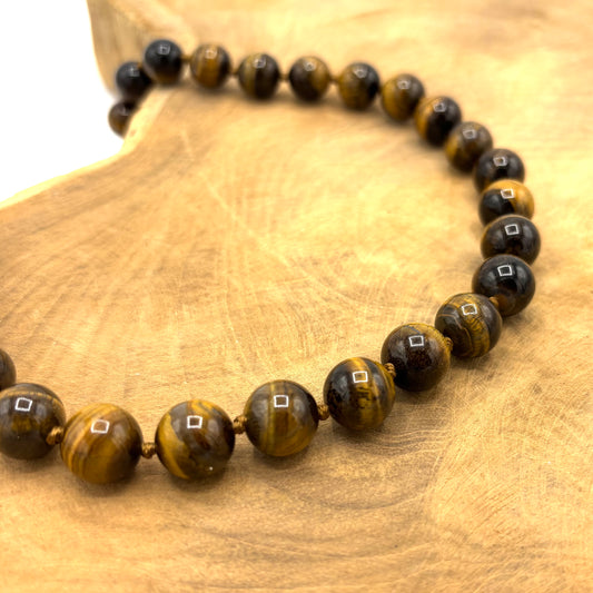 Collier Pierre Naturelle Œil De Tigre