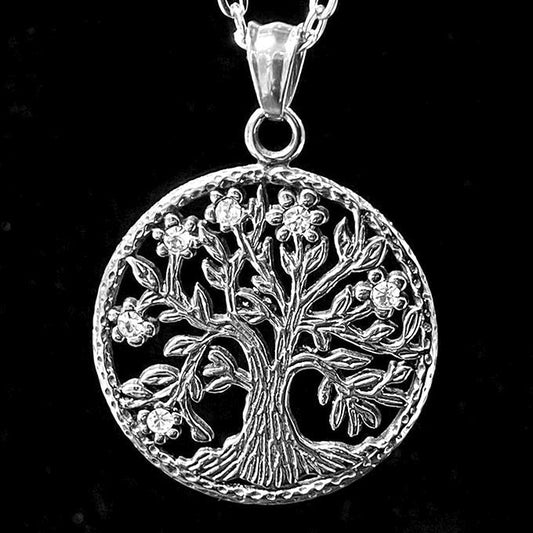 Pendentif Acier Inoxydable Arbre De Vie