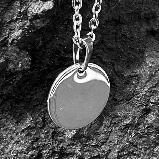 Pendentif Acier Inoxydable Ronde À Graver