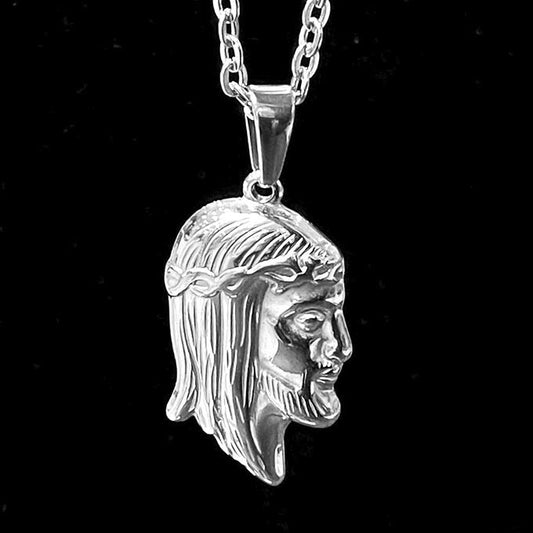 Pendentif Acier Inoxydable Visage