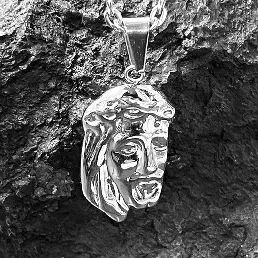 Pendentif Acier Inoxydable Visage Du Christ