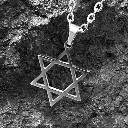 Pendentif Acier Inoxydable Etoile De David