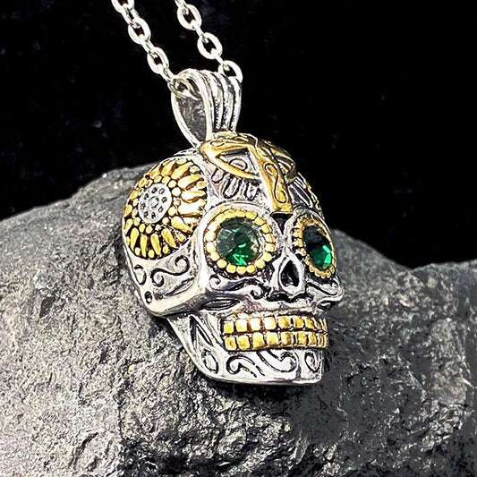 Pendentif Acier Inoxydable Tête De Mort