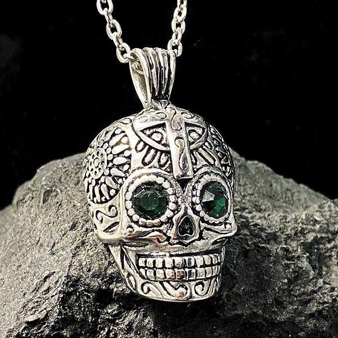 Pendentif Acier Inoxydable Tête De Mort