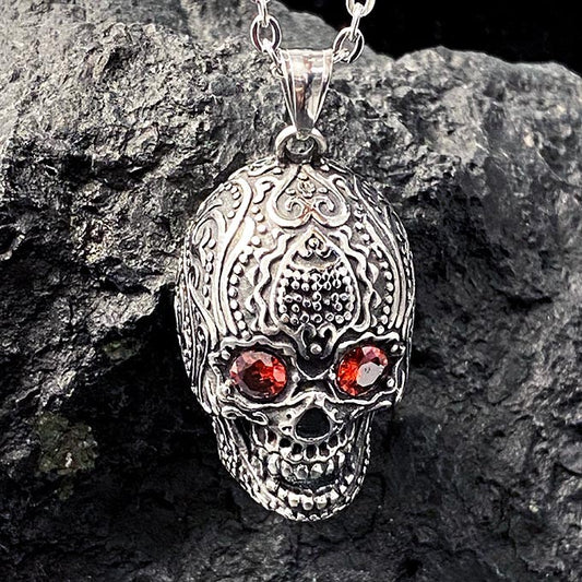 Pendentif Acier Inoxydable Tête De Mort