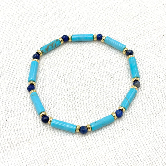 Bracelet Homme Pierre Naturelle Et Acier Inoxydable