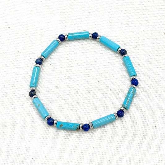 Bracelet Homme Pierre Naturelle Et Acier Inoxydable