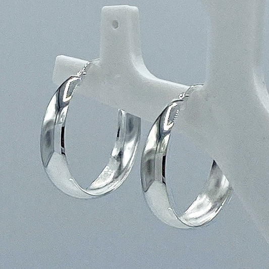 Boucles D'Oreilles Argent 925 Massif Créoles