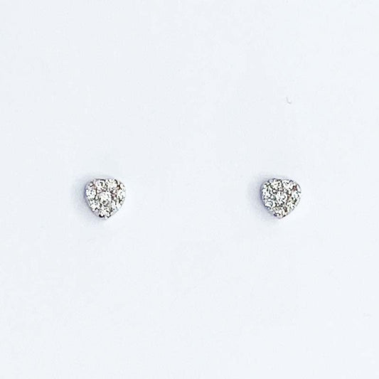Boucles D'Oreilles Argent Rhodié Oxyde Zirconium 0.4G