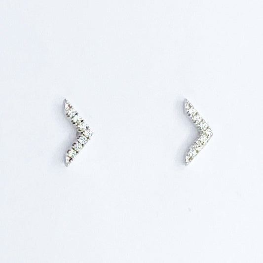 Boucles D'Oreilles Argent Rhodié Oxyde Zirconium 0.5G