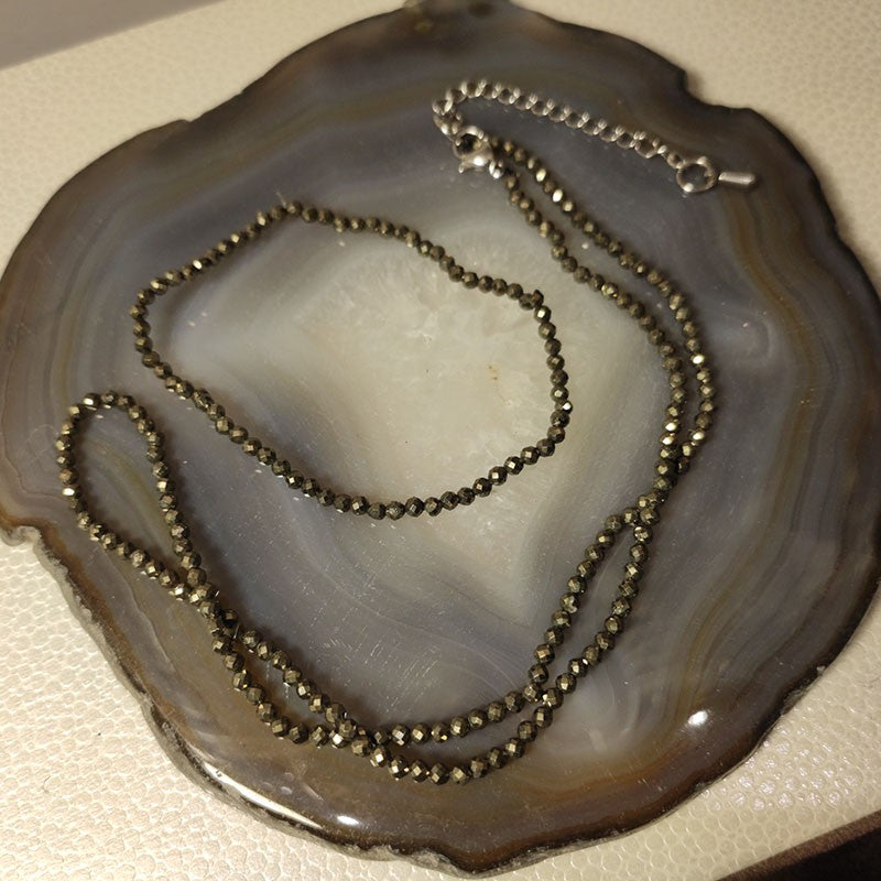 Bracelet Et Collier Pierre Pyrite 3mm