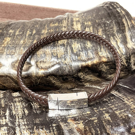 Bracelet Homme En Acier Tressé