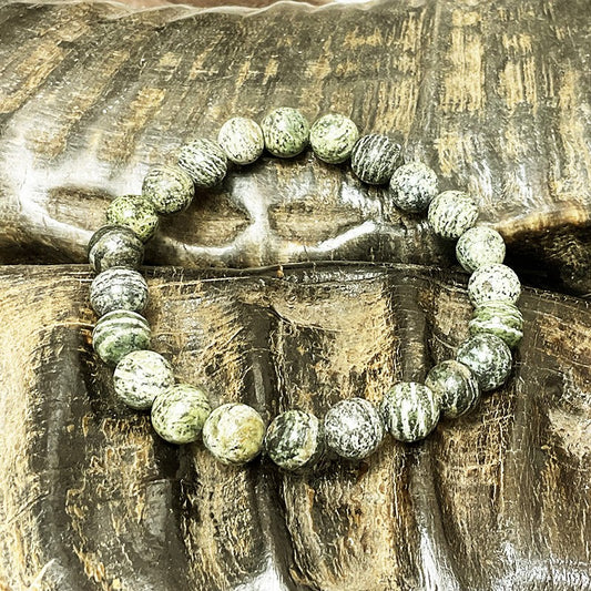 Bracelet Pierre Jaspe Zebre Vert