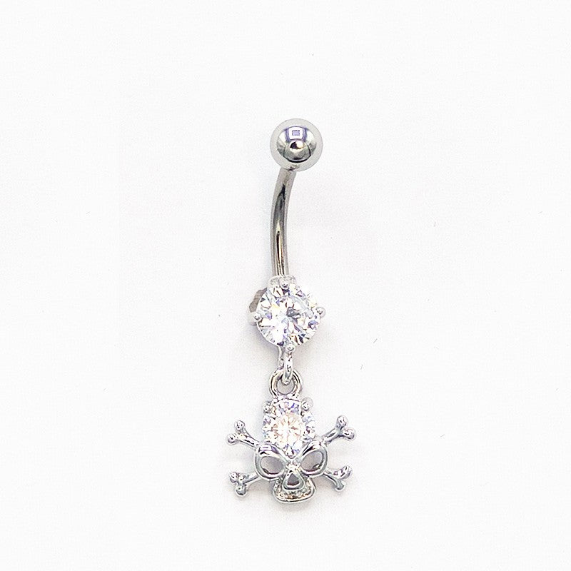 Piercing Nombril Acier Chirurgical Crâne