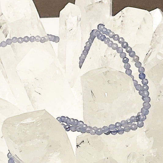 Collier Et Bracelet Tanzanite Avec Fermoir En Acier