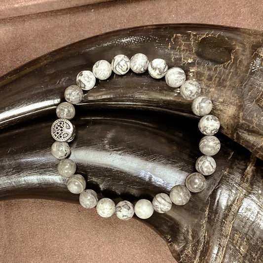 Bracelet Homme Pierre Naturelle Et Acier Inoxydable