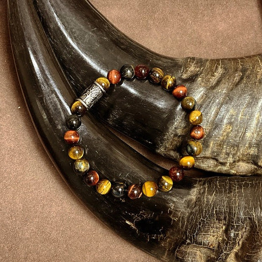 Bracelet Homme Pierre Naturelle Et Acier