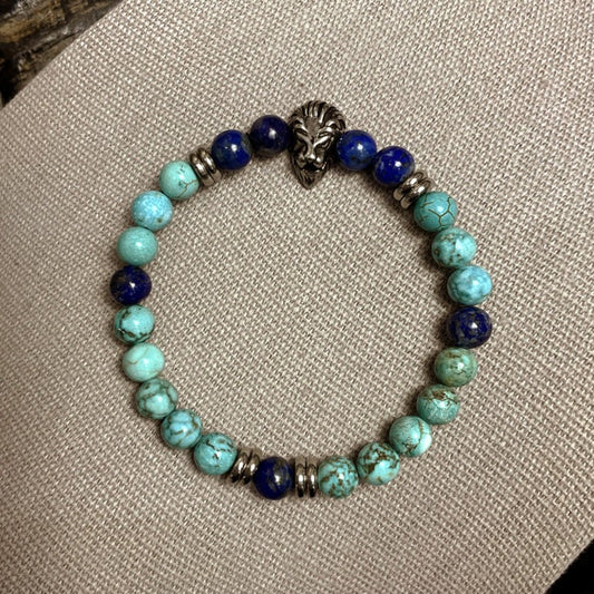 Bracelet Homme Pierre Naturelle Et Acier