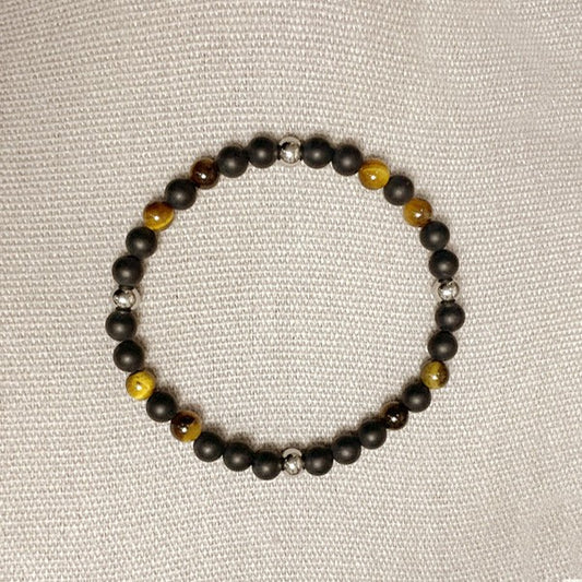 Bracelet Homme pierre naturelle et acier