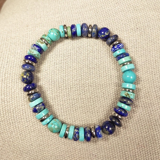 Bracelet Homme Pierre Naturelle Et Acier