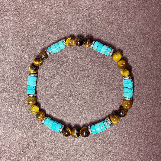 Bracelet Homme Pierre Naturelle Et Acier