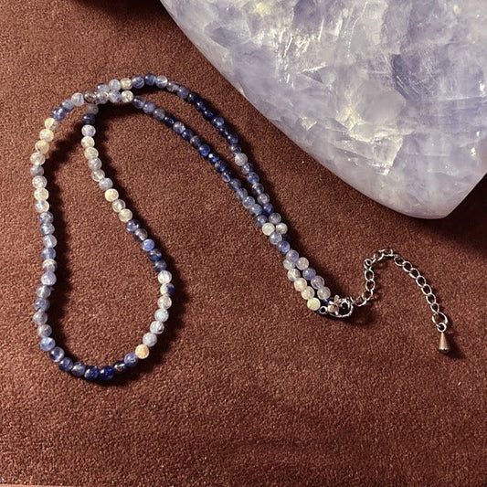 Collier Pierre Naturelle Cyanite 4Mm