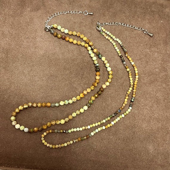 Collier Pierre Naturelle Grenat Vert